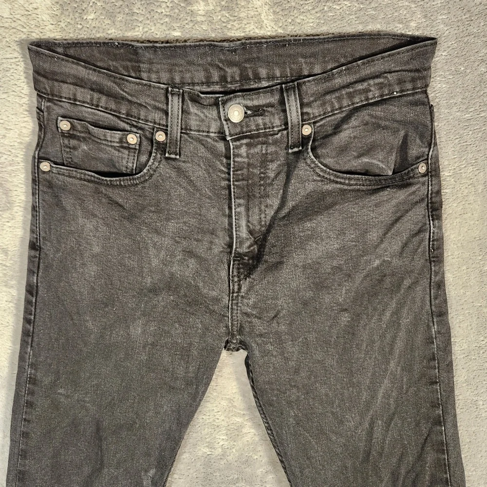 Levi's 512 Jeans Men's 31X32 Black Excellent Slim Taper Faded Denim‎ 28833-0287